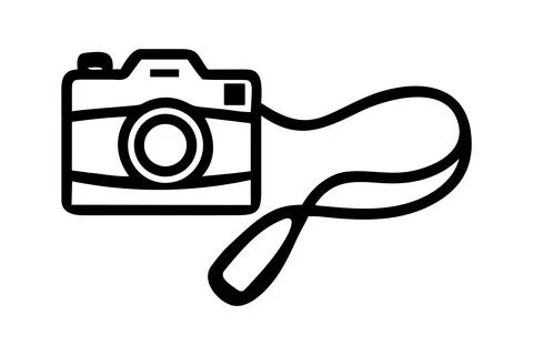 Stylized flat illustration camera Stock Illustration