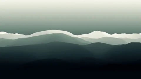 Stylized flat mountain pan loop 스톡 동영상 84955651