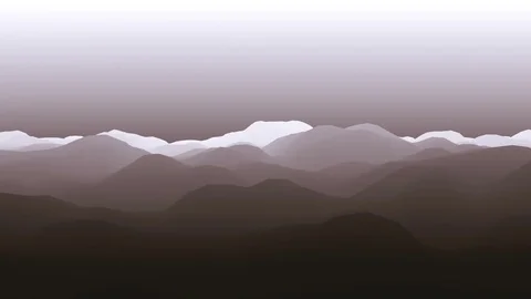 Stylized flat mountain pan loop 2 Stock Footage 85246480