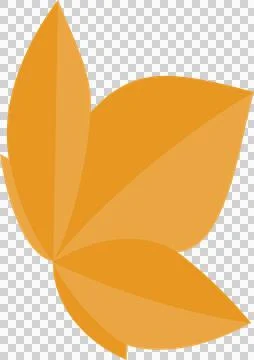 Stylized flat vector art is featuring orange petals radiating at center on Illustrazione stock