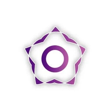 Stylized flower design element for web use Stock Illustration