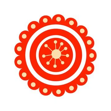 Stylized flower, flat design, isolated on white Stock Illustration