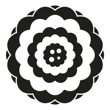 Stylized flower icon representing nature and growth Stock Illustration