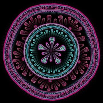 Stylized flower ornament Ilustración de archivo