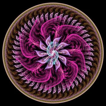 Stylized flower ornament Stock Illustration