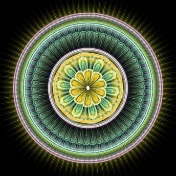 Stylized flower ornament Illustrazione stock