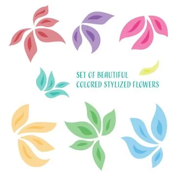 Stylized flowers Stock Illustration