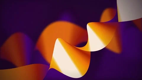 Stylized flowing ribbon wave twisting seamless loop motion background Stock Footage 343628135