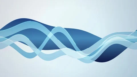Stylized fluid wave patterns flow in a seamless loop Stock Footage 341402158