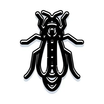 Stylized flying insect graphic design illustration Stock Illustration