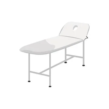Stylized folding massage table, vector in flat style. Stock Illustration