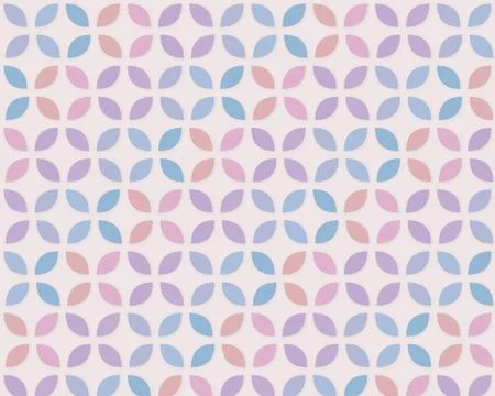 Stylized four-petal forms repeat in orderly rows across a pale ground, blen.. Stock Illustration