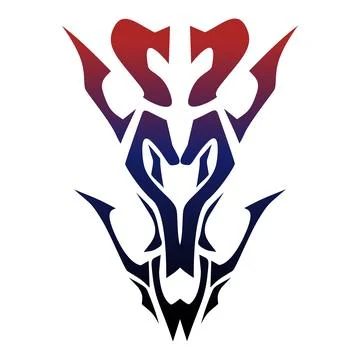Stylized Fox Head Logo Design Element. Stock Illustration