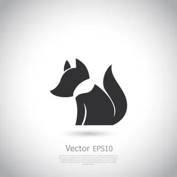 Stylized fox icon vector Stock-Illustration
