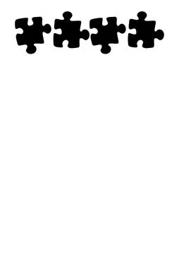 Stylized frames on the theme - puzzles. Illustration on a white vertical back Stock Illustration