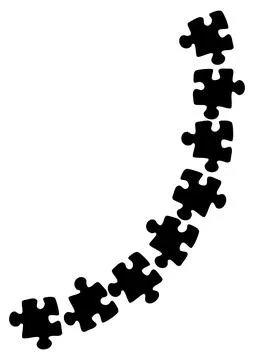 Stylized frames on the theme - puzzles. Illustration on a white vertical back Illustrazione stock