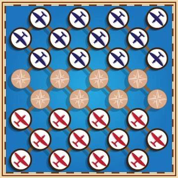 The stylized game of checkers. Stock Illustration