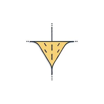Stylized geometric figure featuring a captivating blend of triangular and c.. Stock Illustration