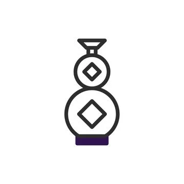 Stylized geometric form featuring stacked circular elements and diamond mot.. 스톡 일러스트