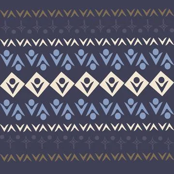Stylized geometric pattern on a square background. Shape. Ethnic Illustrazione stock