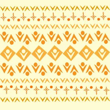 Stylized geometric pattern on a square background. Shape. Ethnic Stock Illustration