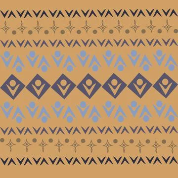 Stylized geometric pattern on a square background. Shape. Ethnic Stock Illustration