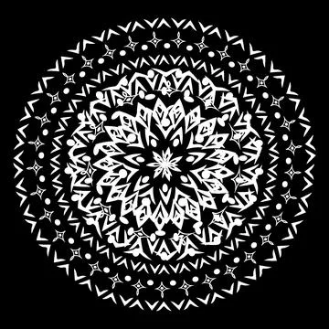 Stylized geometric pattern on a square background. Shape. Ethnic Stock Illustration