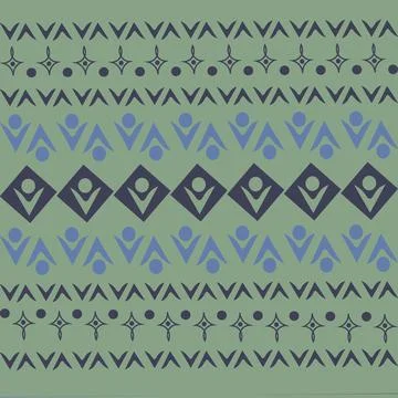 Stylized geometric pattern on a square background. Shape. Ethnic Stock Illustration