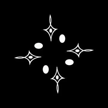 Stylized geometric pattern on a square background. Shape. Ethnic Illustrazione stock