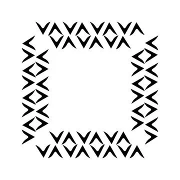 Stylized geometric pattern on a square background. Shape. Ethnic イラスト素材