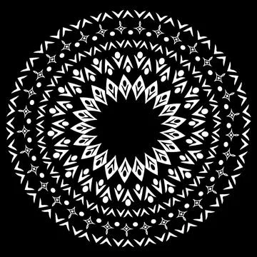 Stylized geometric pattern on a square background. Shape. Ethnic イラスト素材