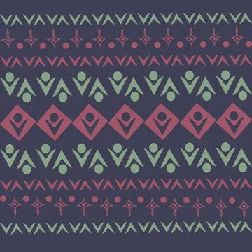Stylized geometric pattern on a square background. Shape. Ethnic Illustrazione stock