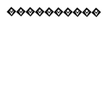 Stylized geometric pattern on a square background. Shape. Ethnic Stock Illustration