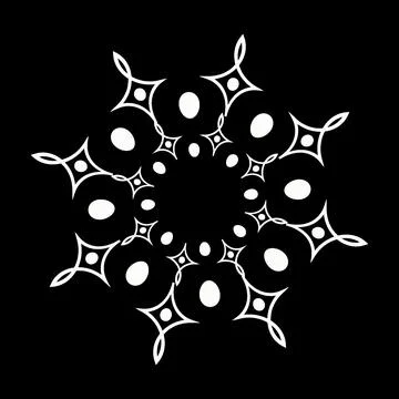 Stylized geometric pattern on a square background. Shape. Ethnic Illustrazione stock