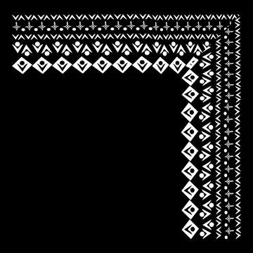 Stylized geometric pattern on a square background. Shape. Ethnic イラスト素材