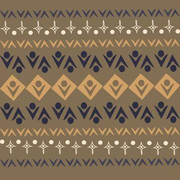 Stylized geometric pattern on a square background. Shape. Ethnic Stock Illustration