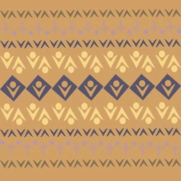 Stylized geometric pattern on a square background. Shape. Ethnic Stock Illustration