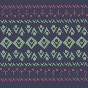 Stylized geometric pattern on a square background. Shape. Ethnic Stock Illustration