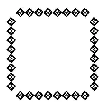 Stylized geometric pattern on a square background. Shape. Ethnic Stock Illustration
