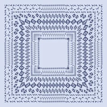 Stylized geometric pattern on a square background. Shape. Ethnic 스톡 일러스트