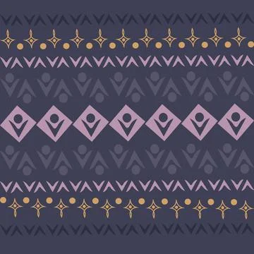 Stylized geometric pattern on a square background. Shape. Ethnic Stock Illustration