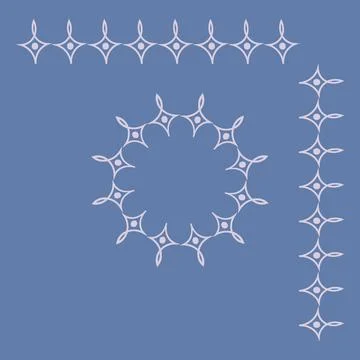 Stylized geometric pattern on a square background. Shape. Ethnic Illustrazione stock