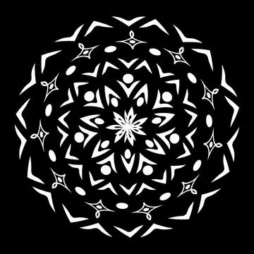 Stylized geometric pattern on a square background. Shape. Ethnic Illustrazione stock