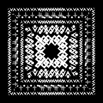 Stylized geometric pattern on a square background. Shape. Ethnic 스톡 일러스트