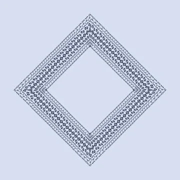 Stylized geometric pattern on a square background. Shape. Ethnic Stock Illustration