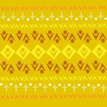 Stylized geometric pattern on a square background. Shape. Ethnic Illustrazione stock