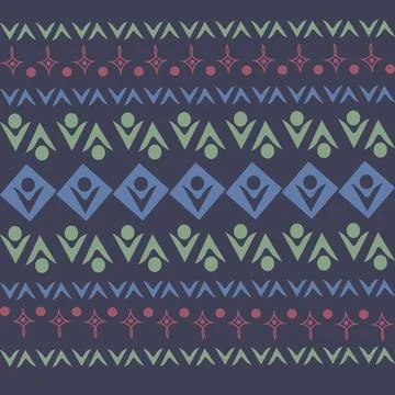 Stylized geometric pattern on a square background. Shape. Ethnic Stock Illustration