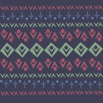 Stylized geometric pattern on a square background. Shape. Ethnic Stock Illustration