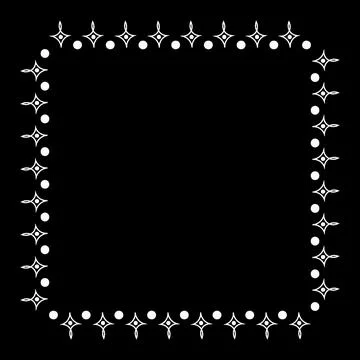 Stylized geometric pattern on a square background. Shape. Ethnic Stock Illustration