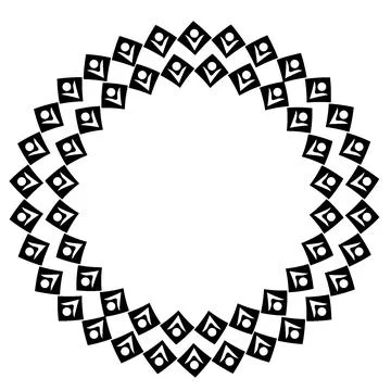 Stylized geometric pattern on a square background. Shape. Ethnic Stock Illustration